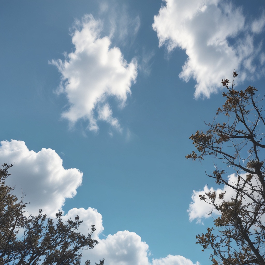 A clear blue sky